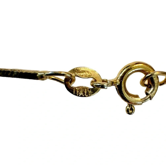 💛✨14K Yellow Gold Diamond-Cut Cross Slide Pendant Necklace - Picture 12 of 13